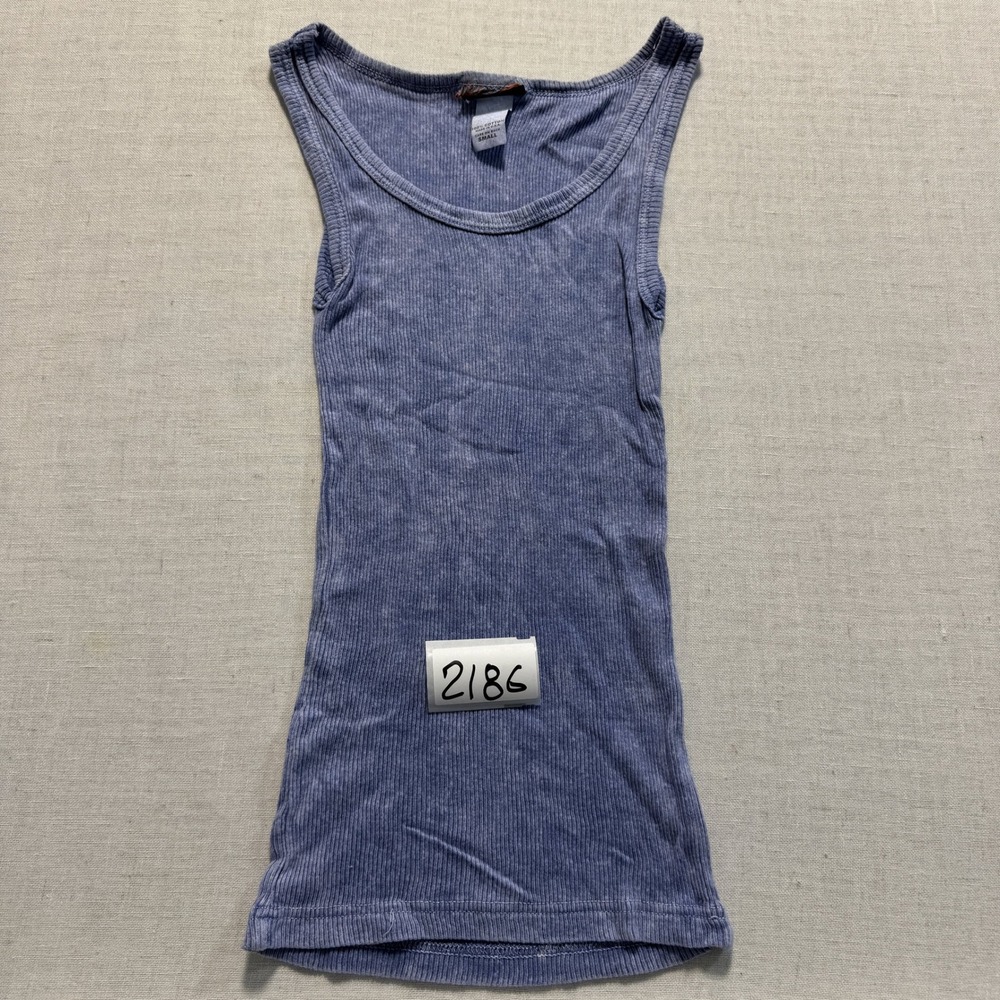 Hard Candy Ribbed Tank Top Womens Sz S Blue New Without Tags